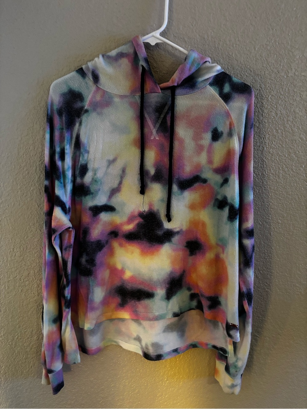 PINK Victoria's Secret Pastel Tie-Dye Hooded Sweater